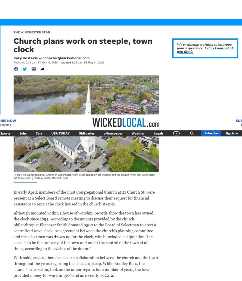 kostakis wicked local steeple