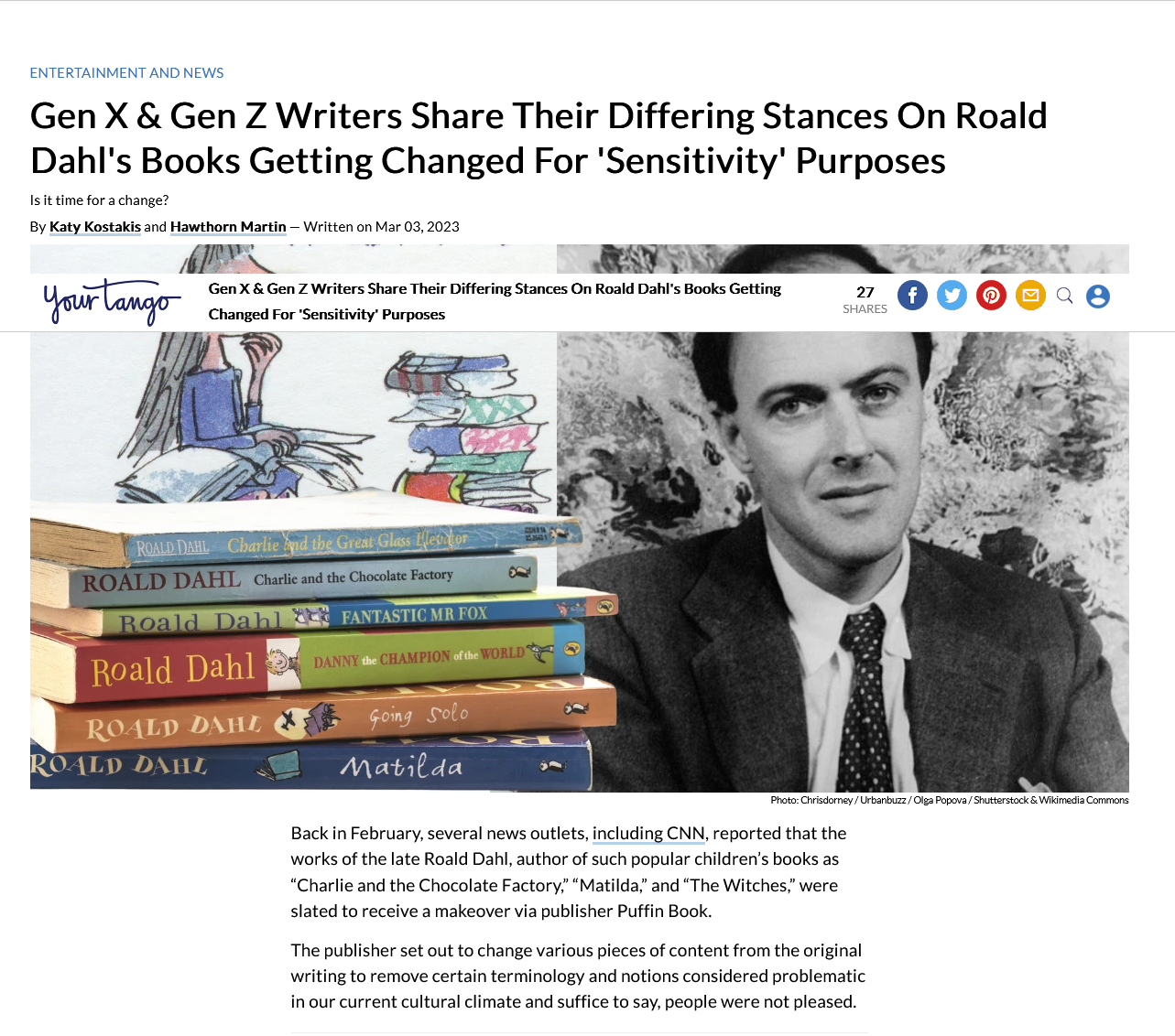 Screenshot 2023-04-03 at 19-21-56 Gen X & Gen Z Writers Share Their Differing Stances On Roald Dahl's Books Getting Changed For 'Sensitivity' Purposes